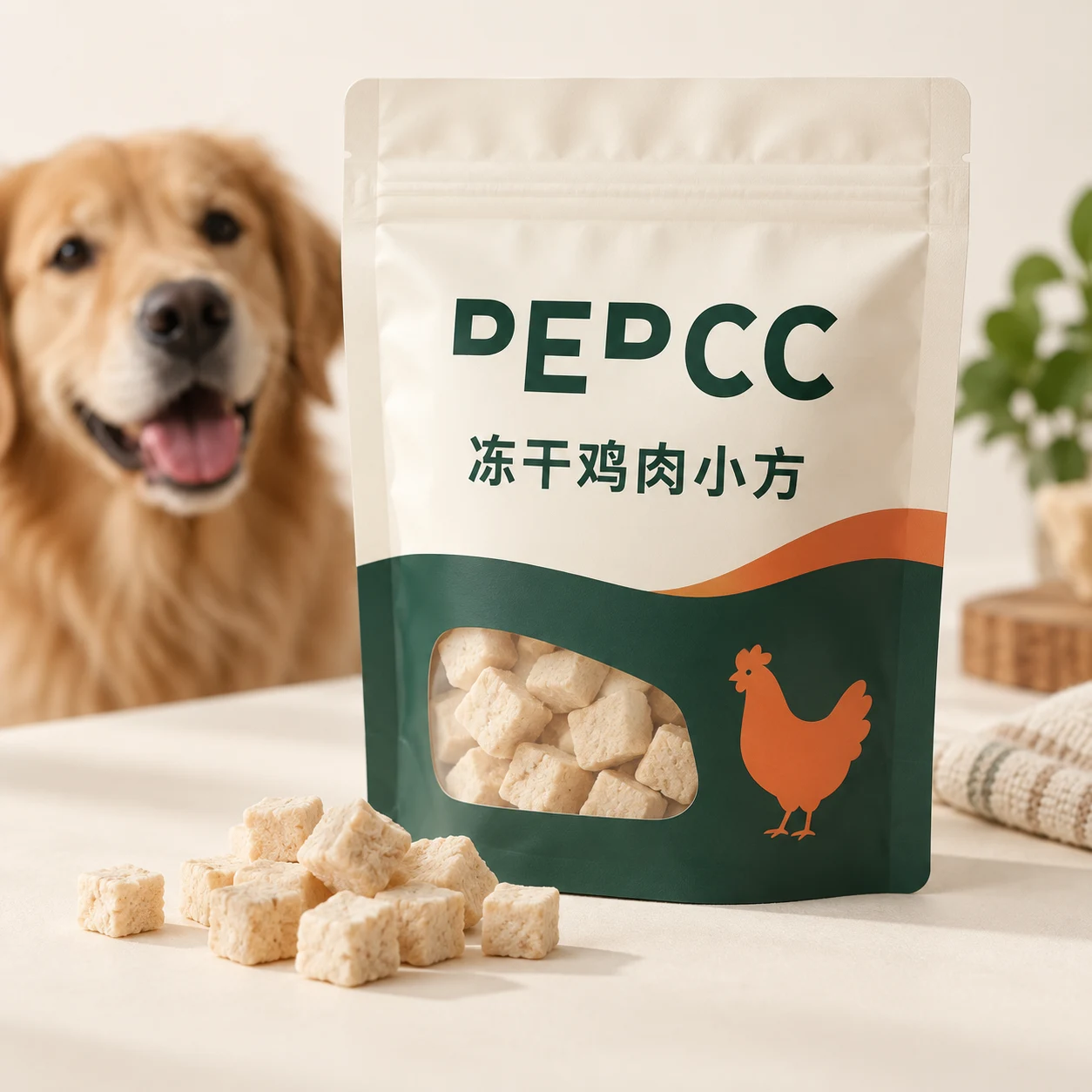 Freeze-dried chicken bites | 冻干鸡肉小方