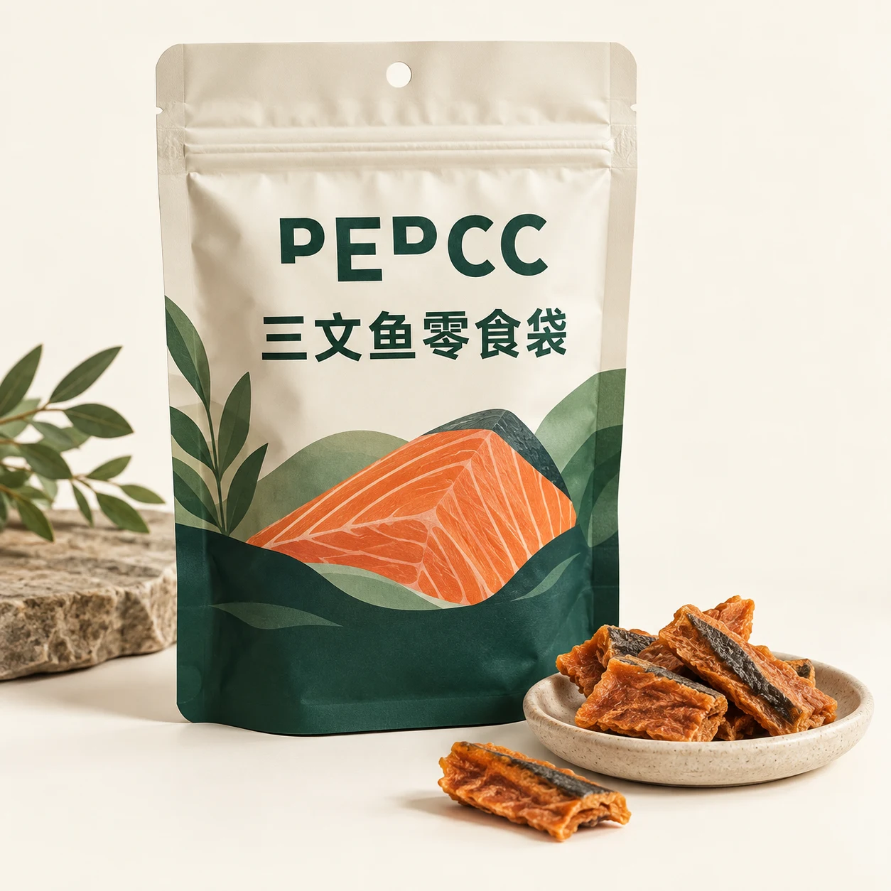 Salmon snack pouch | 三文鱼零食袋